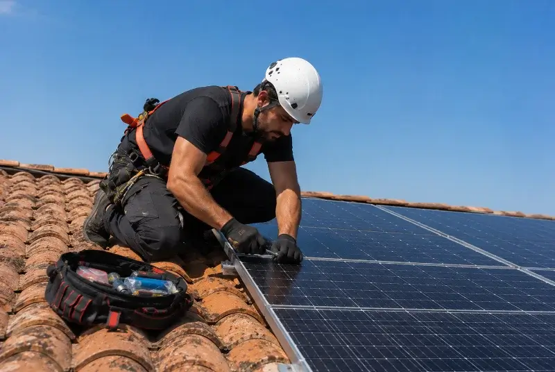Maintenance et monitoring de panneaux solaires à Péronnas