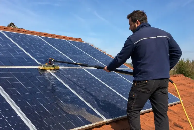 Nettoyage et entretien de panneaux solaires à Péronnas